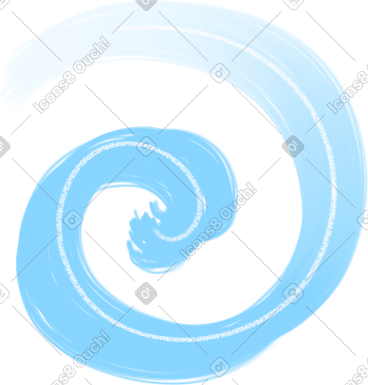 Spiral blue PNG, SVG