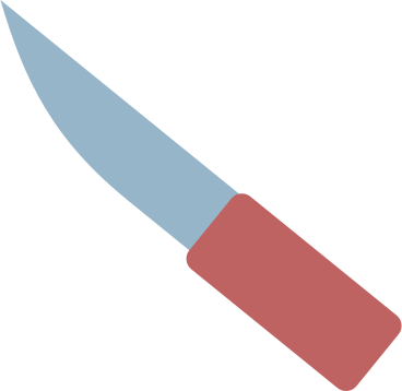 iron knife with wooden handle PNG, SVG