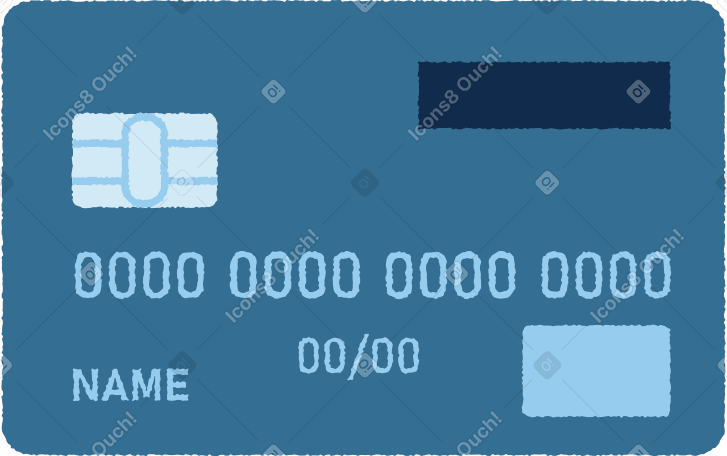 credit card front PNG, SVG
