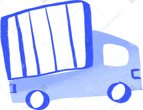 blue truck Illustration in PNG, SVG