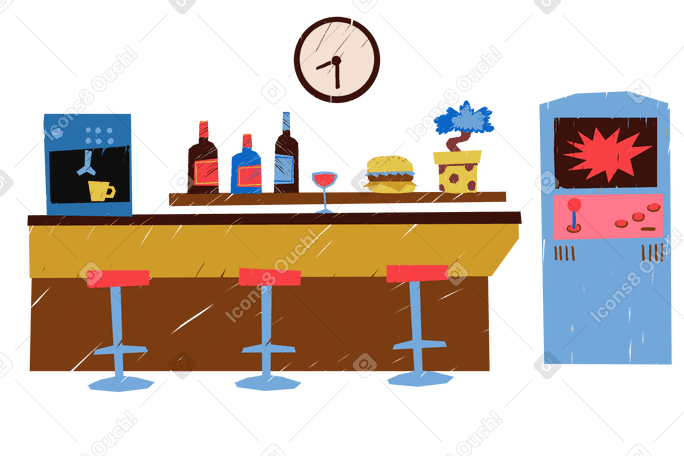 Bar Illustration in PNG, SVG