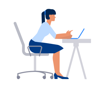 Woman sitting animated illustration in GIF, Lottie (JSON), AE