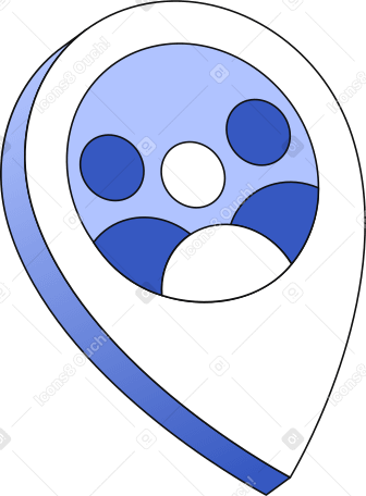 Icona della posizione con un gruppo di persone PNG, SVG