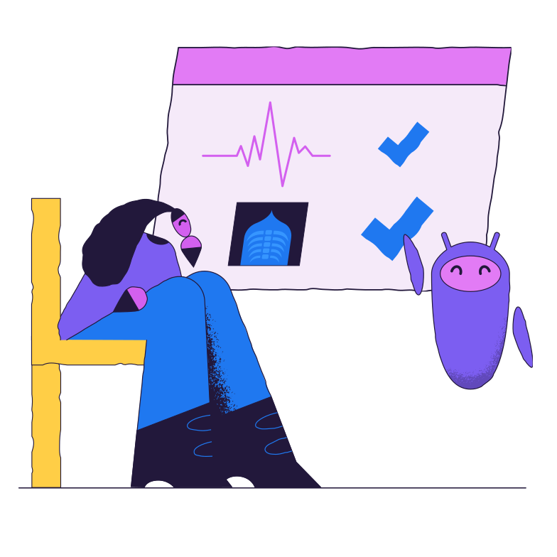 IoT in healthcare Clipart illustration in PNG, SVG