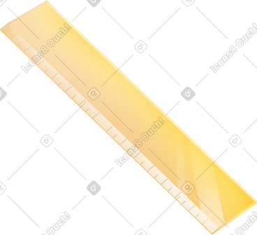 Yellow clear ruler PNG, SVG