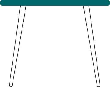 table with two legs PNG, SVG