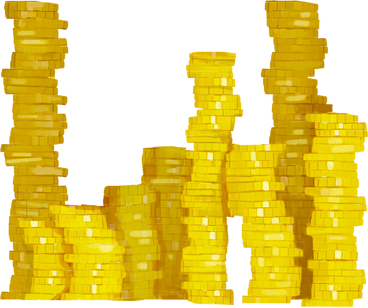 big pile of coins PNG, SVG