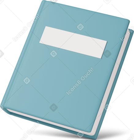 3D blue book PNG, SVG