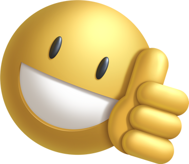 Smiley mostrando os polegares para cima PNG, SVG