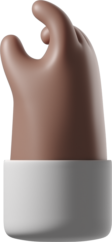 Pinching brown skin hand PNG, SVG