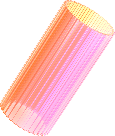 Abstract ribbed glass tube PNG, SVG
