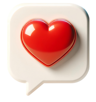 speech bubble with heart icon PNG, SVG
