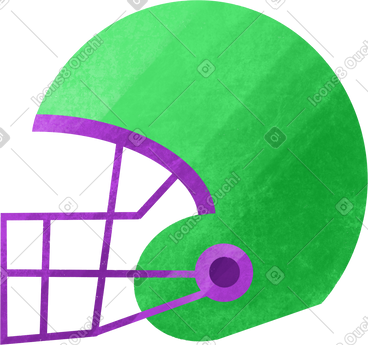 Green rugby helmet PNG, SVG