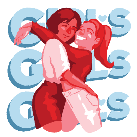 Girls are girls Illustration in PNG, SVG