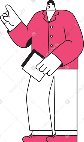 businessman with papers Illustration in PNG, SVG