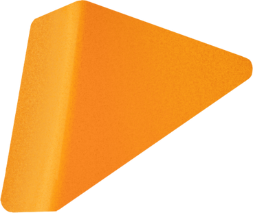 orange three-dimensional triangle PNG, SVG
