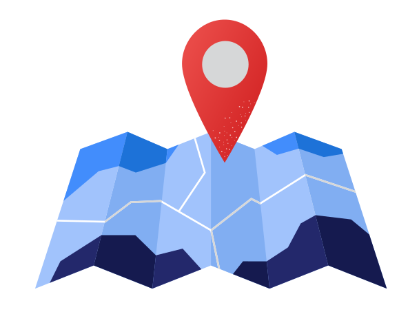 Location mark with map Illustration in PNG, SVG