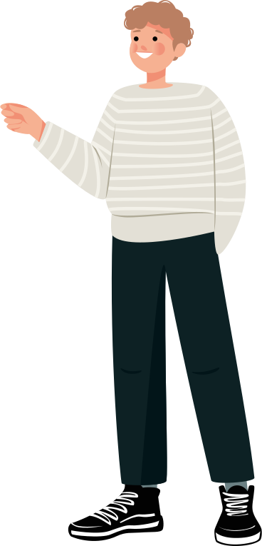 standing guy holding something in his hand PNG, SVG