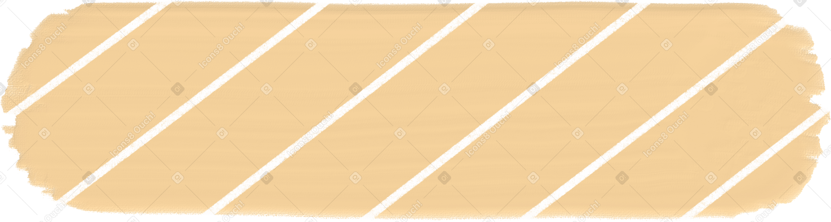 orange striped washi tape sticker PNG, SVG