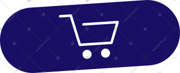 Button with shopping cart PNG, SVG