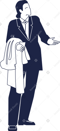 man in suit line animated illustration in GIF, Lottie (JSON), AE