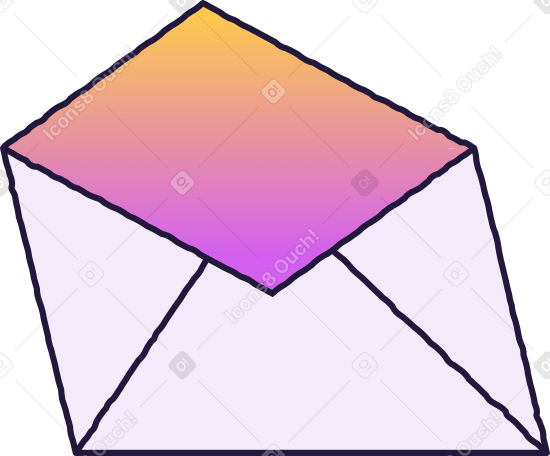 enveloppe ouverte PNG, SVG