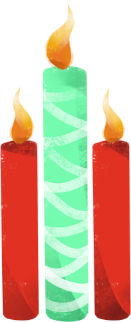 christmas candles Illustration in PNG, SVG