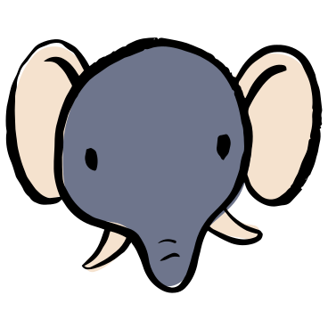 Tête d'éléphant PNG, SVG