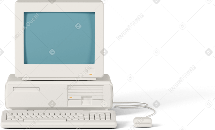 3D old pc PNG、SVG