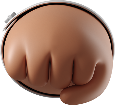 Front view of a tanned skin hand's fist PNG, SVG