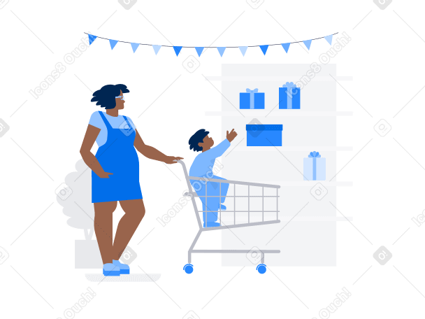 Gift shopping PNG, SVG