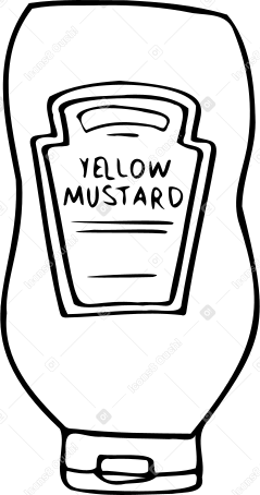 mustard bottle PNG, SVG