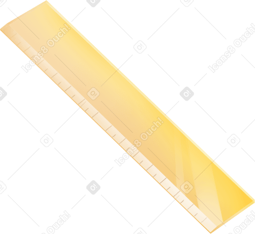 yellow clear ruler PNG、SVG