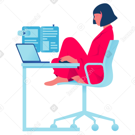 Business woman doing task management PNG, SVG