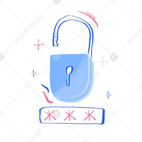 Lock with password PNG, SVG