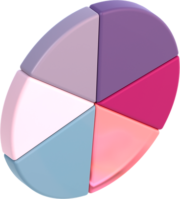 pie chart with six parts PNG, SVG
