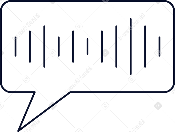 bocadillo de diálogo con mensaje de voz PNG, SVG