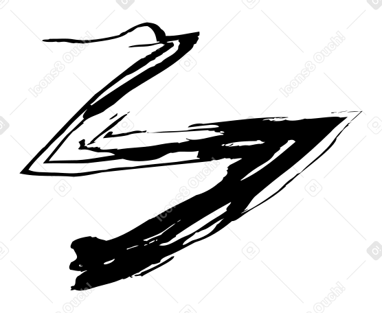 Zigzag spesso nero PNG, SVG