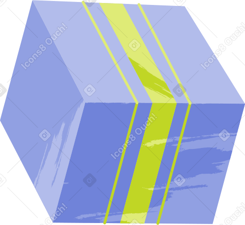 caixa azul PNG, SVG