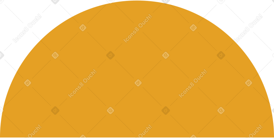 orange semicircle PNG, SVG
