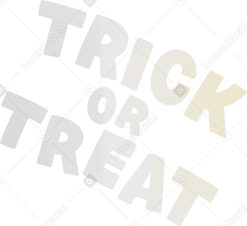 lettering trick or treat text PNG、SVG