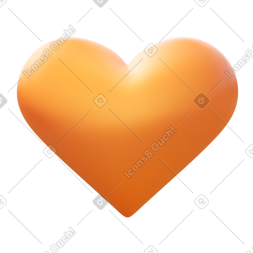 Orange heart  PNG, SVG