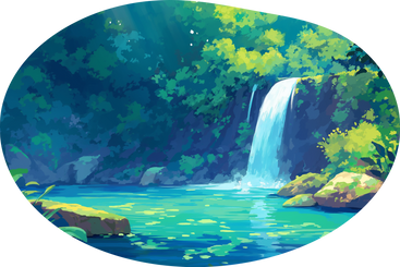 Waterfall background PNG, SVG