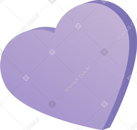 coração roxo PNG, SVG