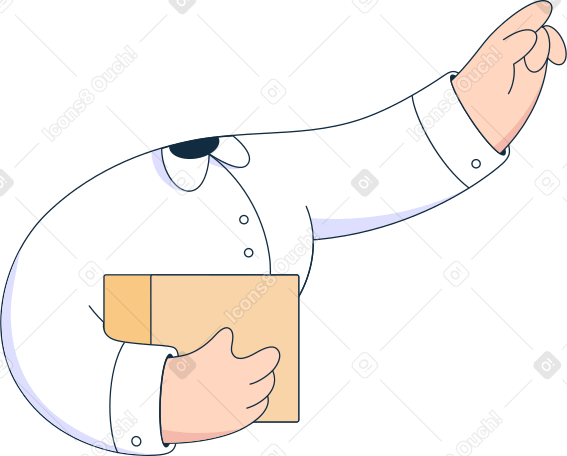 body in a shirt with box Illustration in PNG, SVG