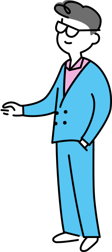 Jeune homme avec des lunettes et un costume d'affaires PNG, SVG