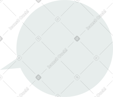 Gray round speech bubble PNG, SVG