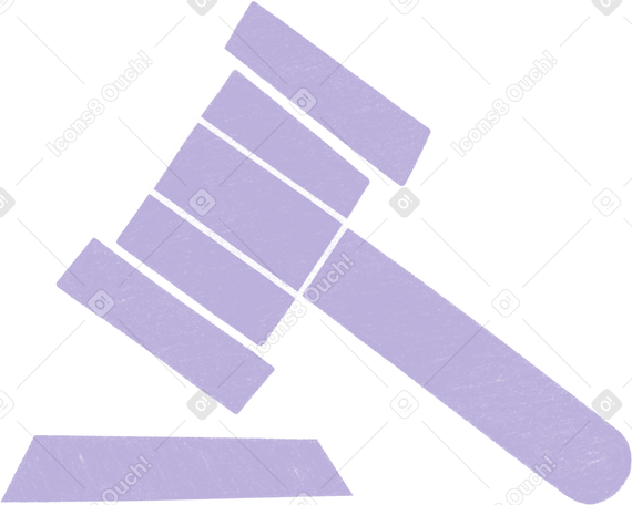 Фиолетовый молоток на аукционе в PNG, SVG