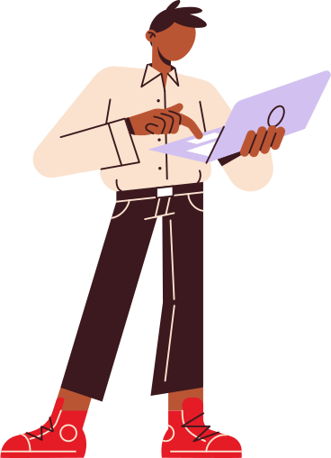 young man with open laptop PNG, SVG