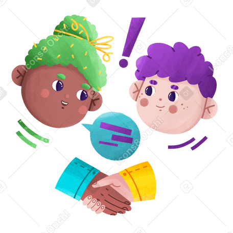 man and woman confirming the deal with a handshake Illustration in PNG, SVG